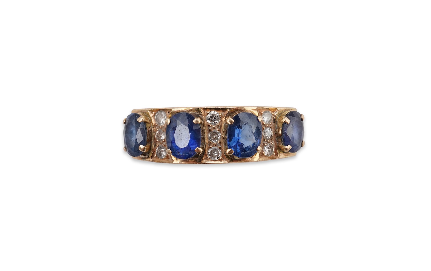A sapphire and diamond ring